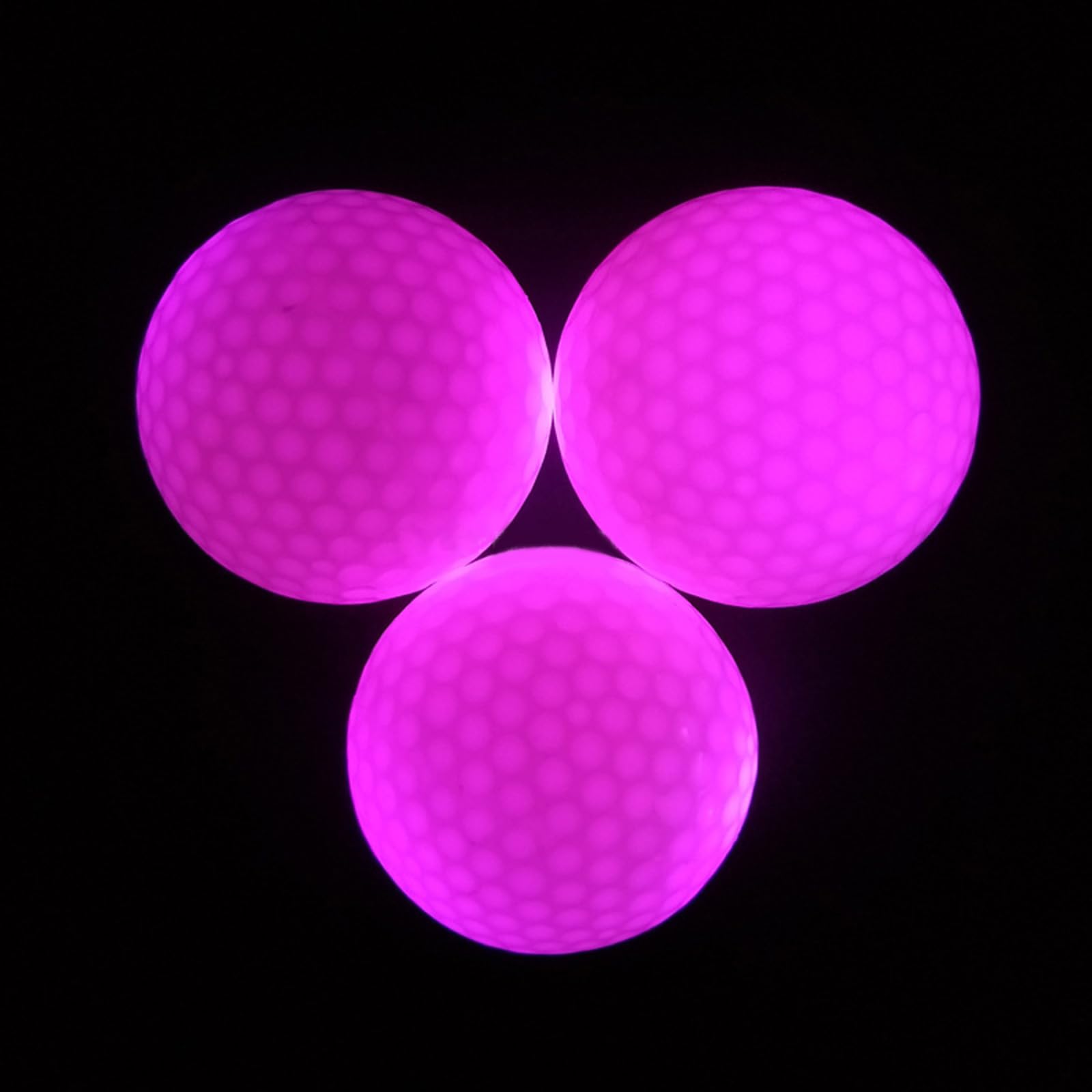 Dunkler Golfball, leuchtende Golfbälle, rücksetzbare Zeit, LED Ball, leuchtende Nachtbälle, Leuchtend Leuchtend