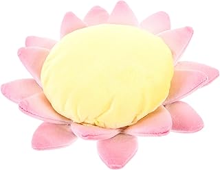 WHAMVOX Good Luck Pufe de pelúcia para chão de lótus mini decoração travesseiro de chão em forma de flor de lótus travesseiro de pelúcia de pelúcia flor de lótus almofada de assento de algodão Pp Lotus