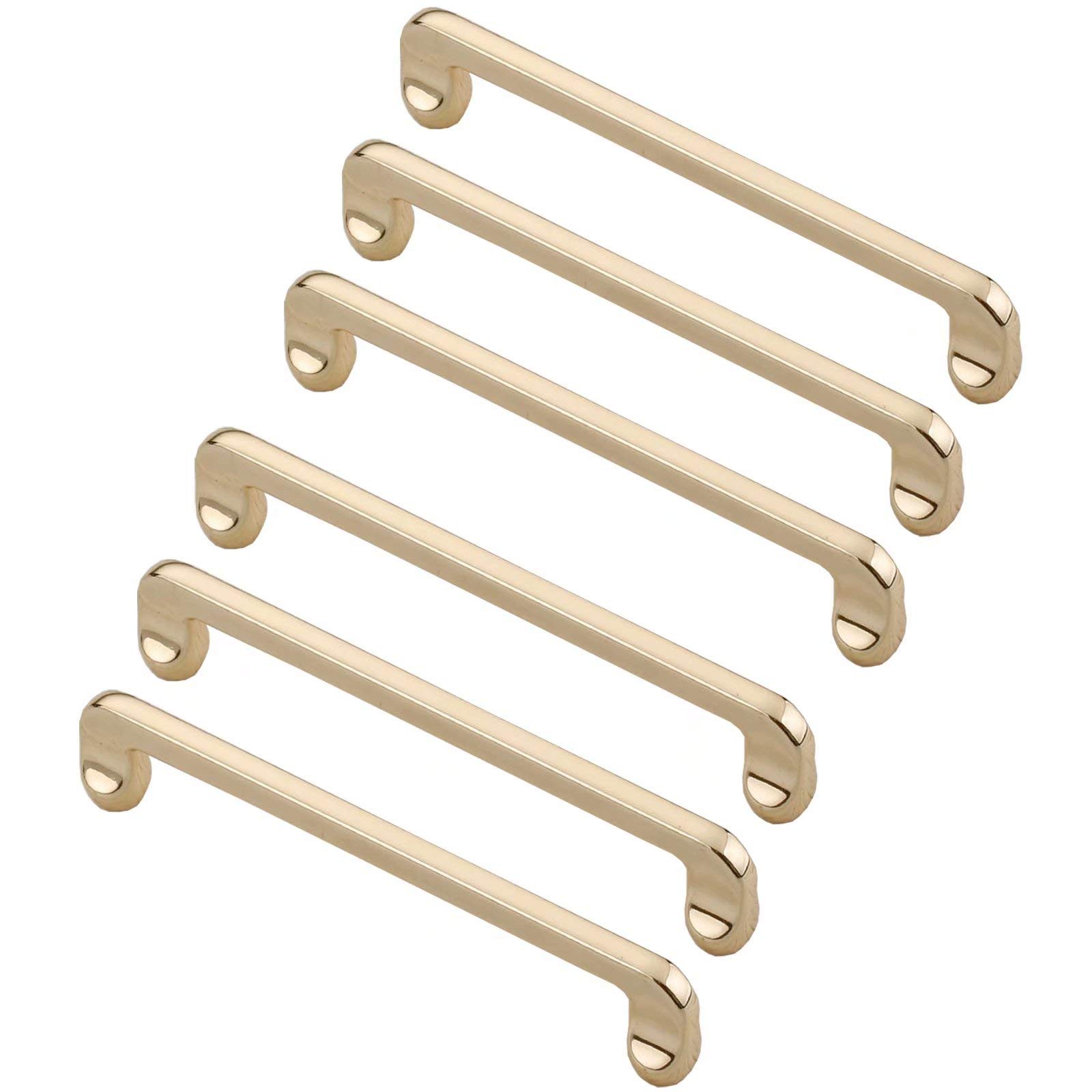 6 STÜCKE Dunkelgraue moderne Türknäufe aus Zinklegierung/Zuggriffe/Türgriffe für Kommoden und Badezimmerschränke, Schlafzimmerschubladen, Küchenschränke und Wohnzimmer, schlichtes Design, 128 mm (Abst