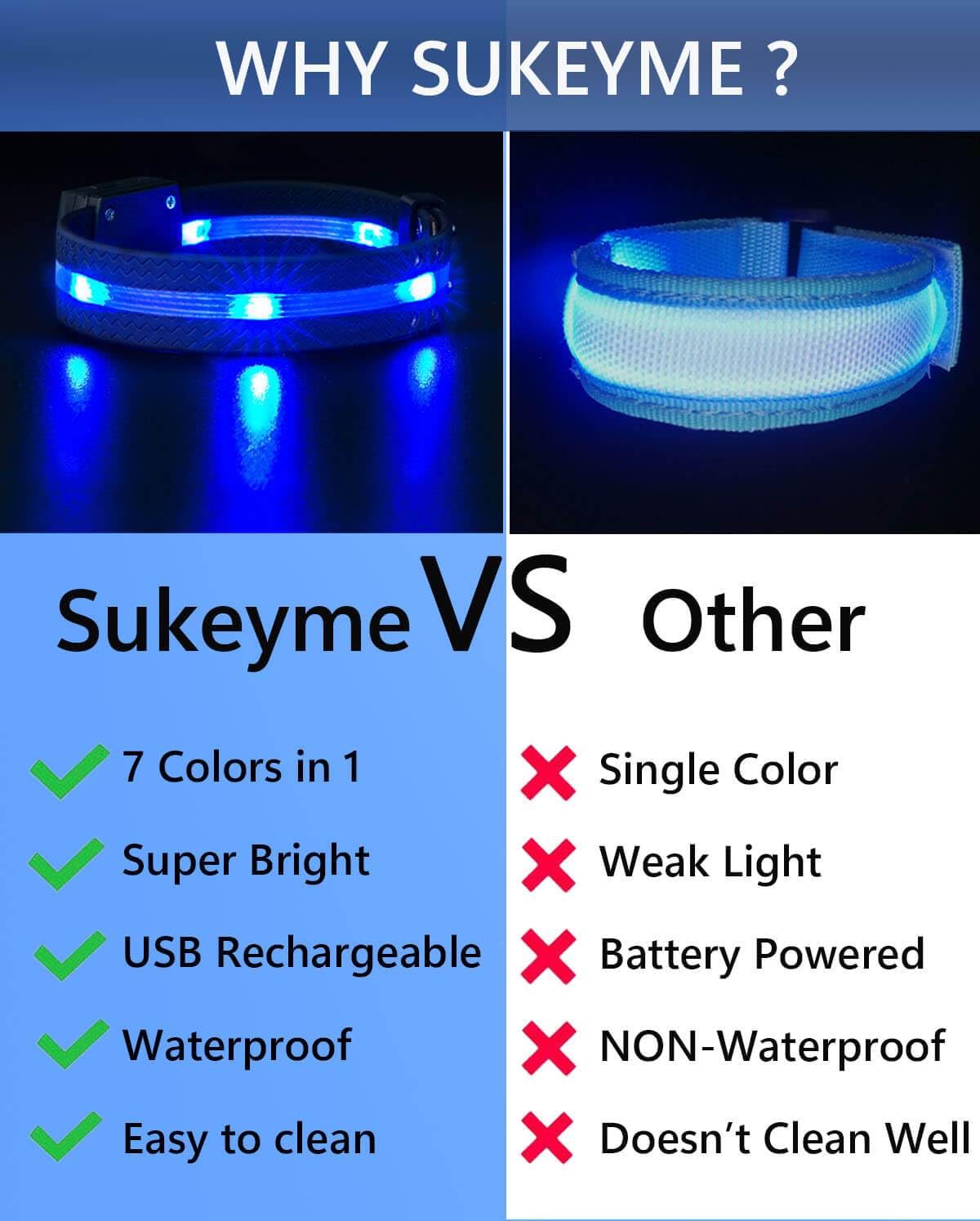 4pcs LED Horse Leg Band, 7 Colors in 1 Light up Horse Tack, USB Rechargeable LED Horse Light - Added Visibility & Safety for Night Horse Riding: Draft