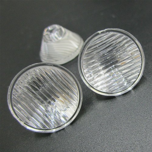 MMLFX 1W 3W 5W Stripe LED Lens 20mm Diameter Optical Pmma High Power Condensing Led Lenses 5/10/15/25/30/45/60 Degree For Lamp DIY 50pcs (Color : 50pcs, Degree : 45 Degree)