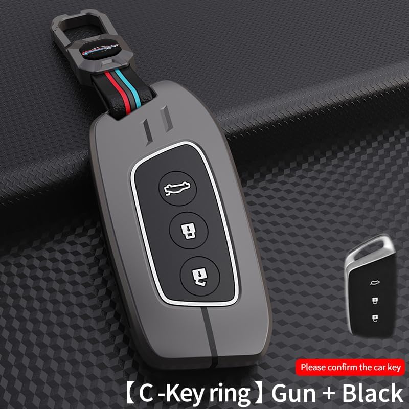Image of BKN Premium Metal Silicon Key Cover Compatible for MG HECTOR, COMET EV, HECTOR PLUS, ASTOR, GLOSTER AND ZS EV 3 BUTTON | Full Protections Special Feature Visible in Low-Light Conditions