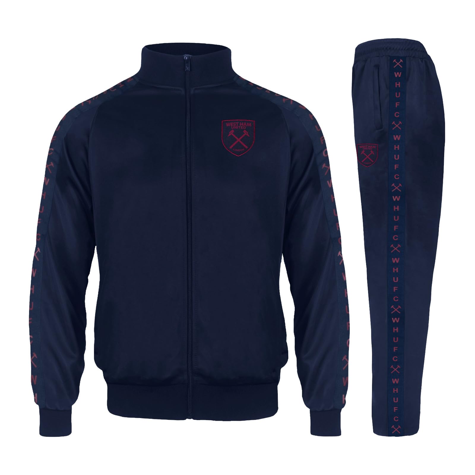 West Ham United FC Men's Tracksuit - Navy - Polyester - XL