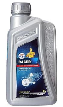 RACER 20W-40 4T Engine Oil for Bikes with Synthetic Technology (1L) |3X Protection with Actibond Technology | Engine Protection for Bikes | API SN and JASO MA2