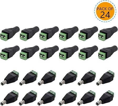 maschio femmina 2 1 5 5 spina adattatore connettore per CCTV monocolore striscia LED maschio femmina 2 1 5 5 spina adattatore connettore per CCTV monocolore striscia LED