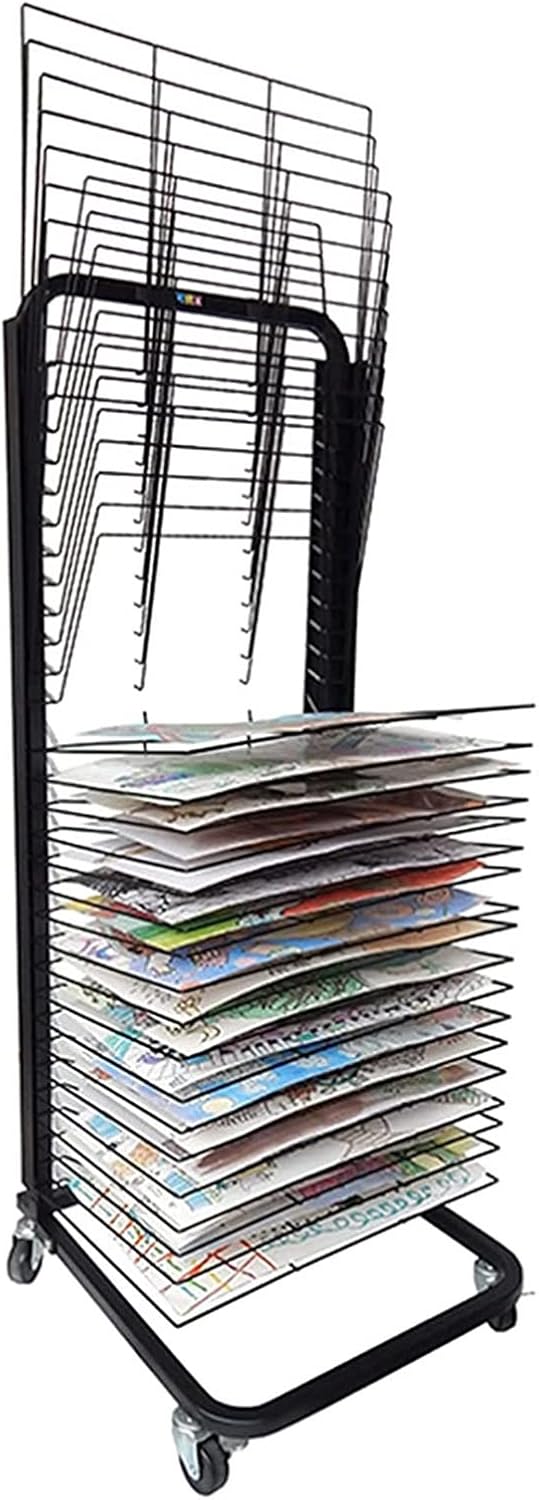 Art Drying Rack for Classroom Painting Crafts, Easel - Solid Metal Art Rack, Drying Rack for Educational Products, Space Saving Rack for Artist Canvas Panels, Paper, Prints