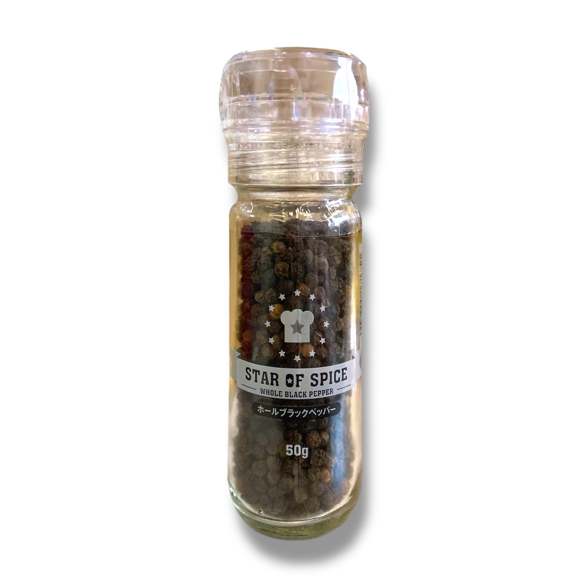 Amazon.co.jp: Star of Spice/ホールブラックペッパー/50g/ミル付き