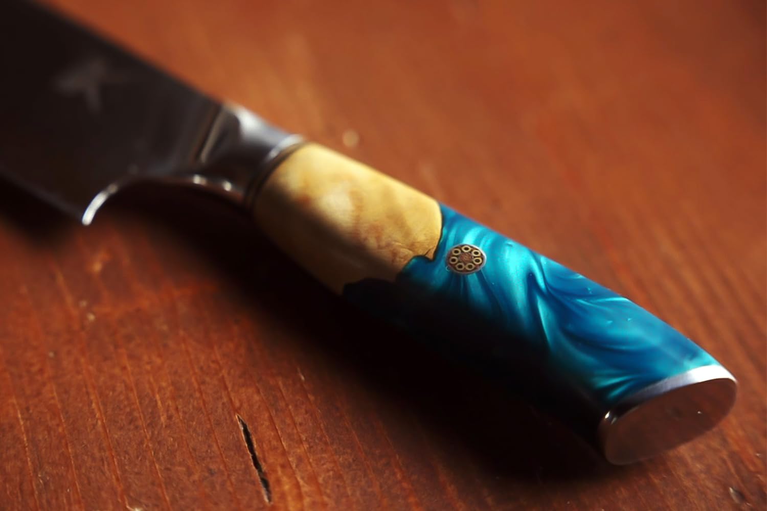 KAWOLA Damast Küchenmesser Santoku Kochmesser 21cm I Küchenmesser Damaststahl I Santoku Messer Damast I Damaststahlmesser Geschenkbox | japanisches Kochmesser