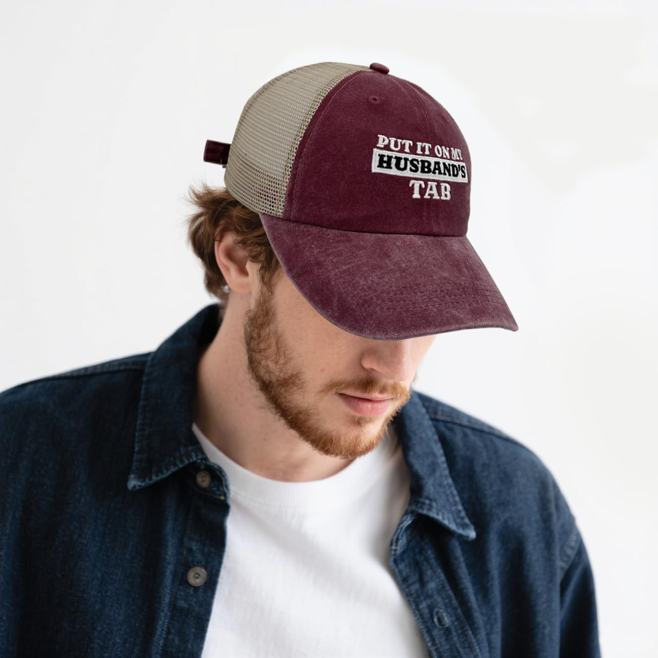 Put it on My Husband's tab Black Baseball Cap Funny Ball Hats Women Men hat Retro Truck Embroidered caps - Image 6