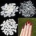 Yimart 500pcs/pack Stiletto False Nails Natural False Nails Oval Stiletto Sharp Full Nail tips Acrylic UV Gel Full Cover Nail Art Tips Decoration Nails Salon (Natural)