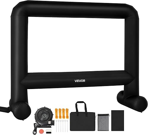 Miniatura 9 de VEVOR Pantalla de cine inflable de 16 pies para exteriores, pantalla de proyector inflable con bolsa de almacenamiento portátil, proyección de