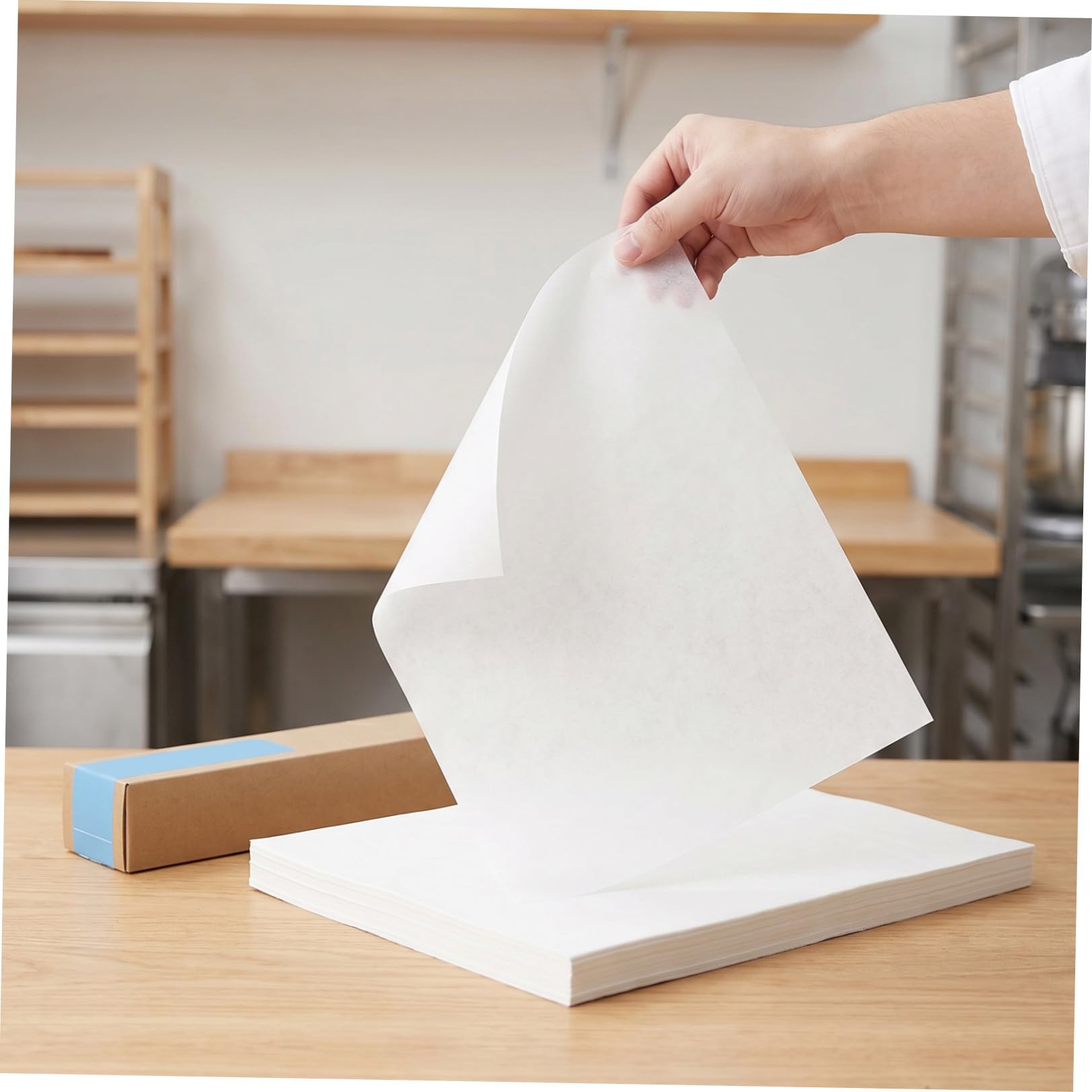 200 Piezas Papel para Hornear Antiadher, Hojas Precortadas