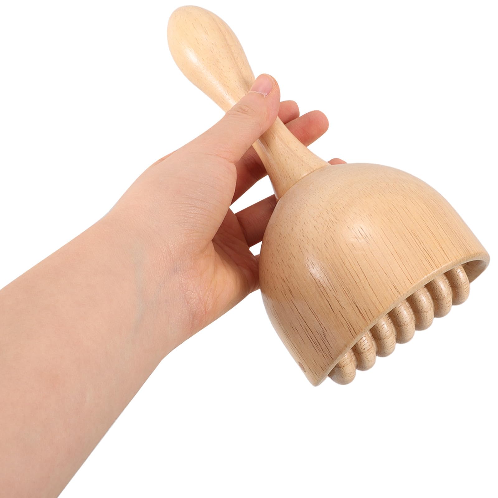 PATKAW Drewniana Bańka Do Masażu Ciała z Rolką Ergonomiczny Masażer Ręczny z Drewna Szwedzkiego Do Modelowania Sylwetki i Drenażu Limfatycznego Bezpieczne Narzędzie dla Relaksu Mięśni