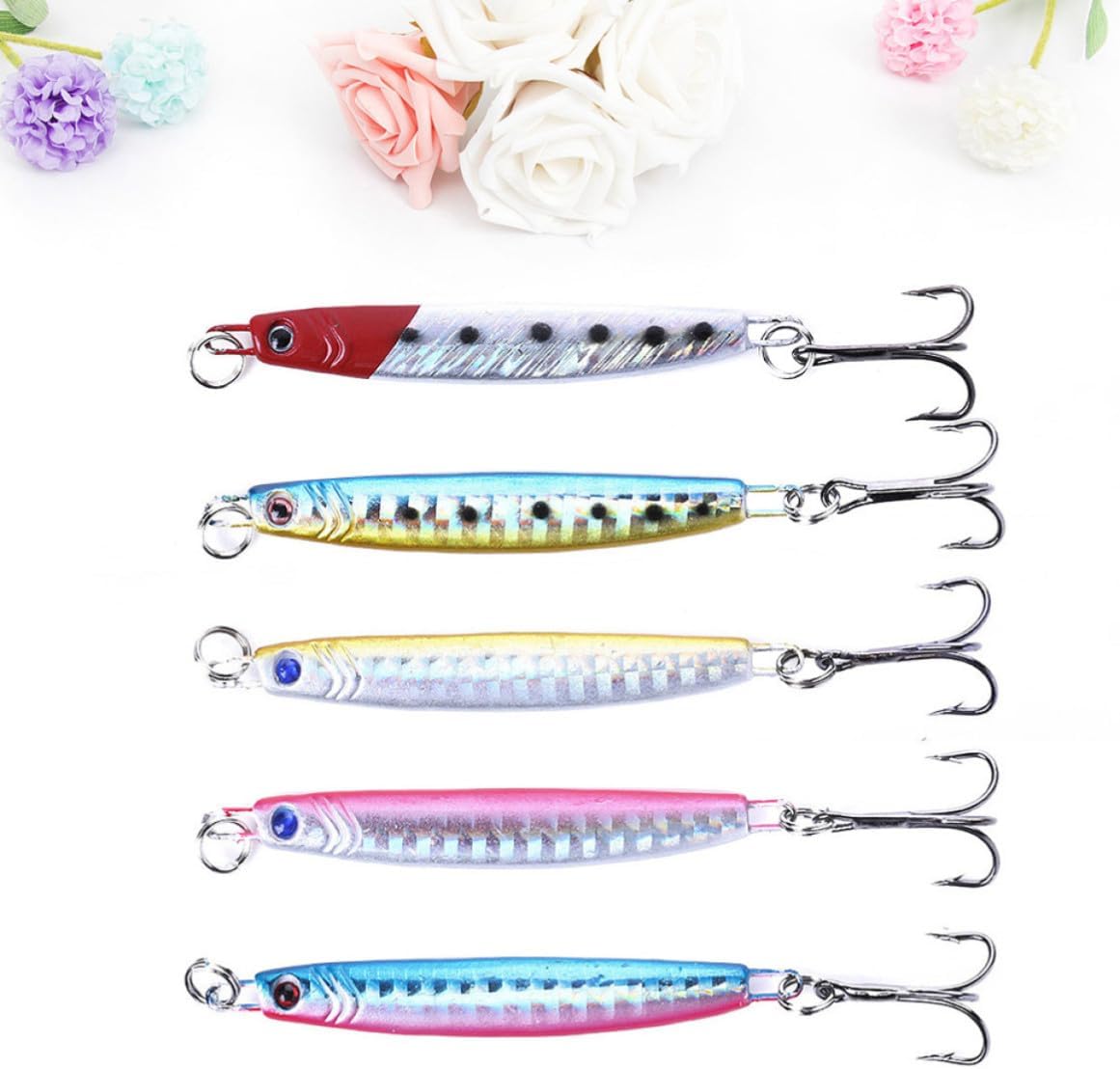 Metal Jigs Fishing Lures 12g 5pcs CM for Saltwater and Freshwater image 3