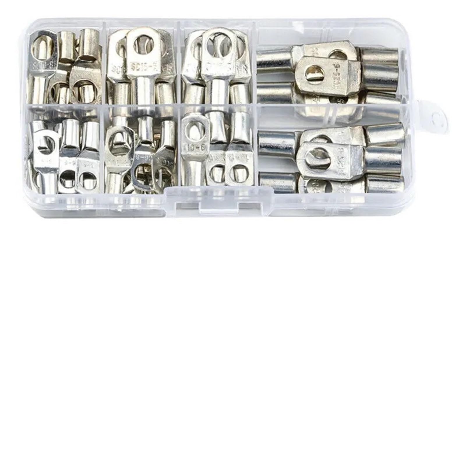 Connecteur à sertir de fil de terminal à anneau kit pour soudure câble nu automobile 60pcs