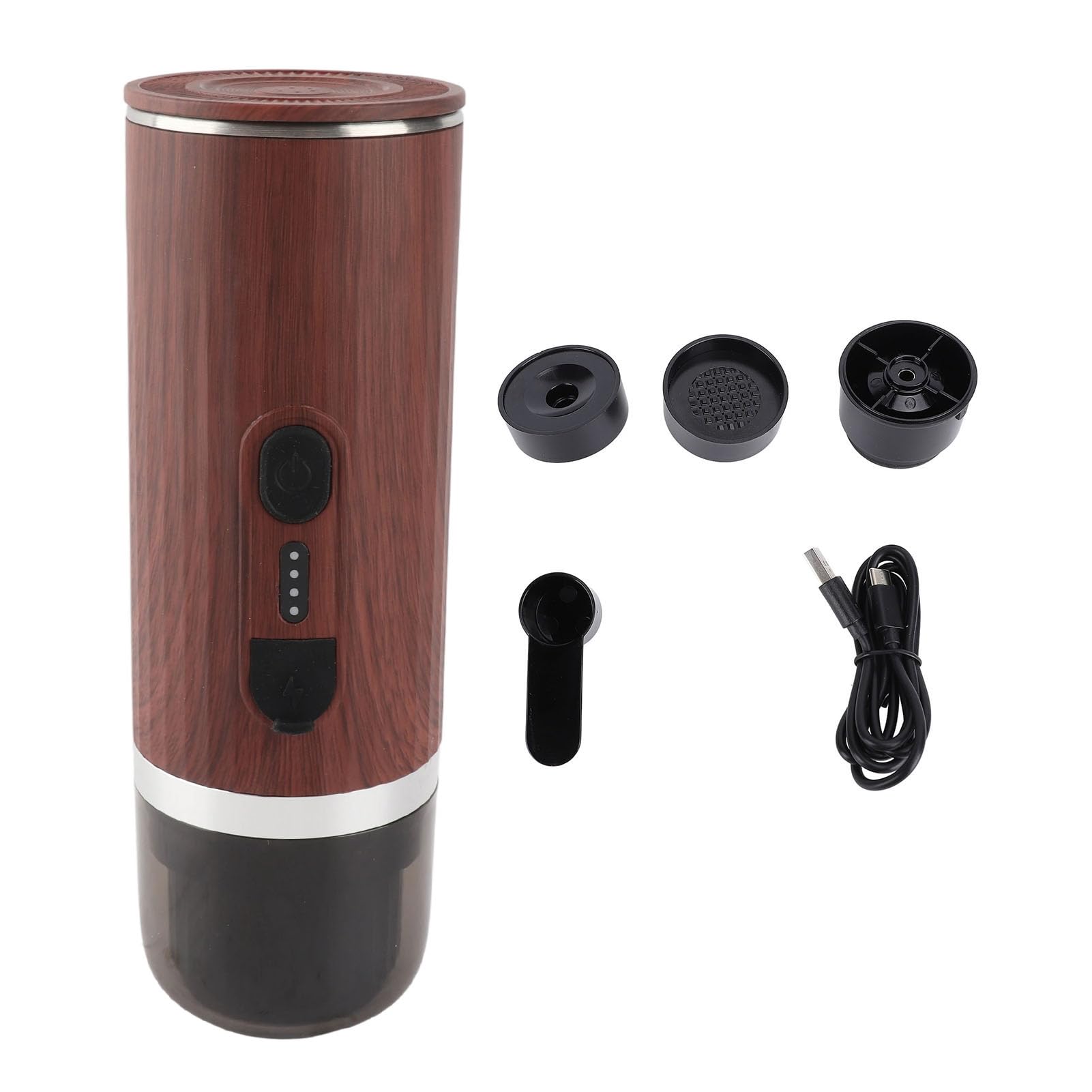 LICAEVEY Mattista del caffè Portatile, Macchina caffè Automatica Auto -riscaldamento con Tazza, Caffettiera Viaggio Wireless Ricaricabile