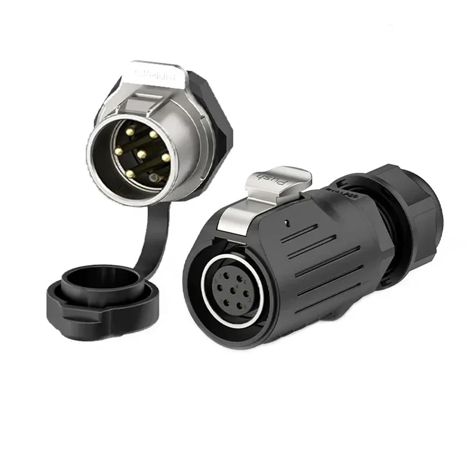 EW-LP20 IP68 Waterproof Power 2 3 4 5 7 9 12 Pin Female Male Socket M20 Connector Wire to Board Electrical 5-20A(2 Pin Female Plug)