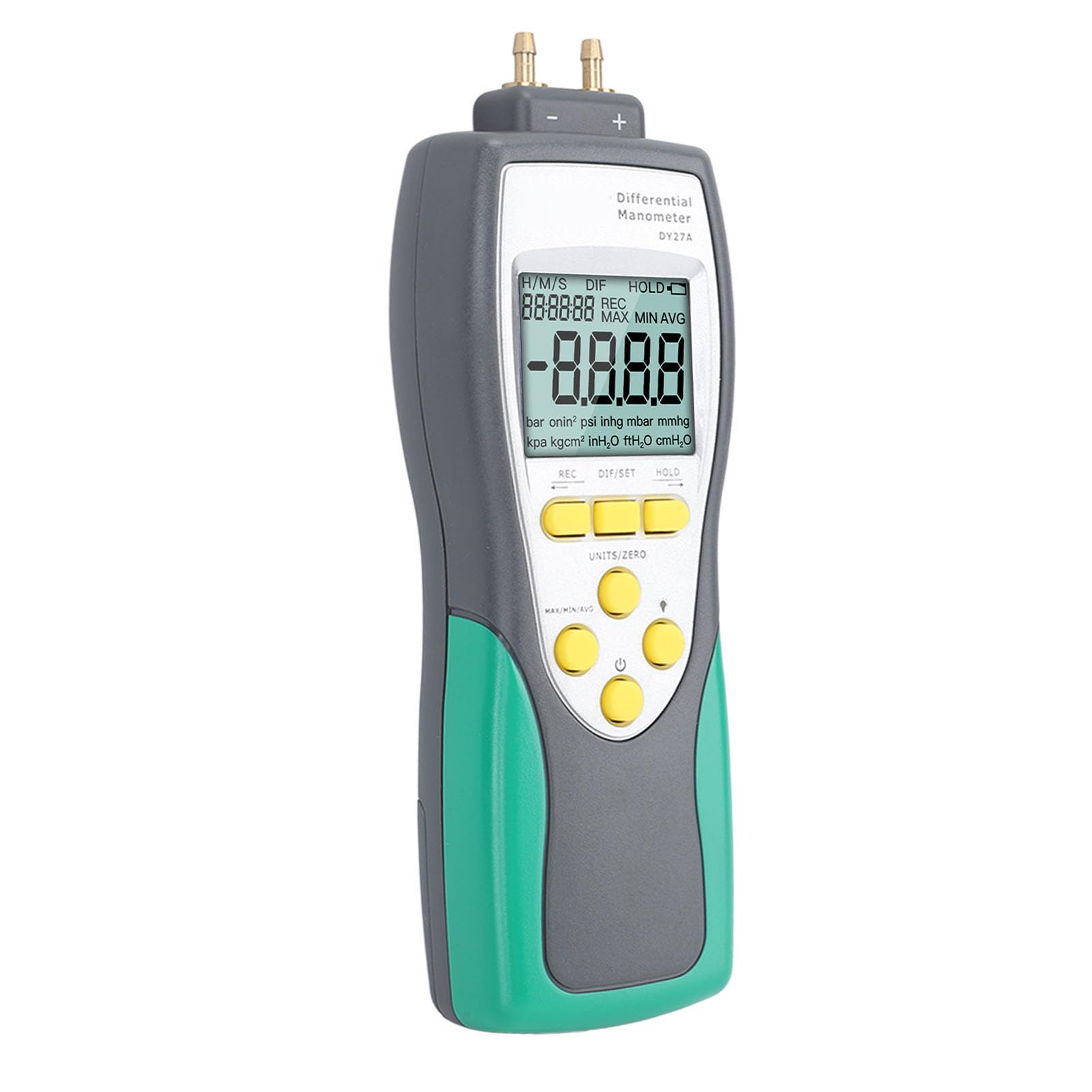 Manómetro Digital - Probador de Presión de Gas de Alta Precisión para Bomba de Vacío de Frenos, Colector de Admisión y Gasoducto (2,413 Bar)