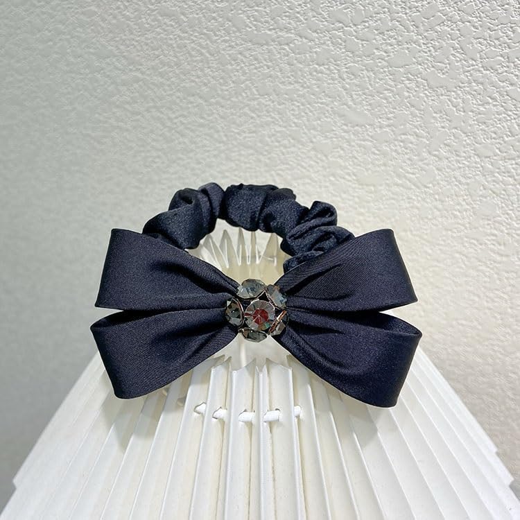 Satin Retro Large Intestine Hair Drill Ball Water Tie Rope Ponytail Leather Band image 3