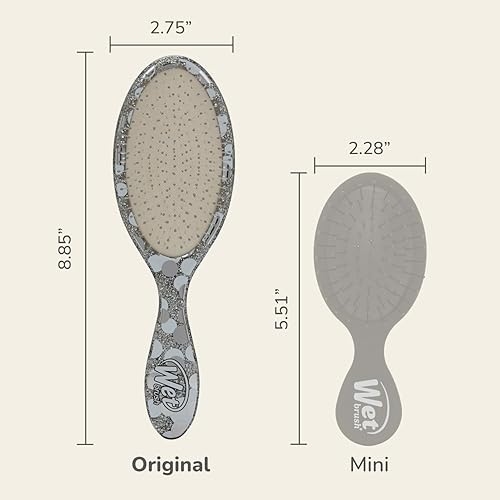 Vista 28 de Wet Brush Original Detangler - Cepillo desenredante, cerdas IntelliFlex ultrasuaves y desenredantes, se desliza a través de los enredos