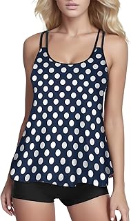 WILLBEST Tankini Women's Tummy Control with Underwire Cup E Bikini Women's Set Sexy Push Up Thong Women's Cotton Briefs Hi...