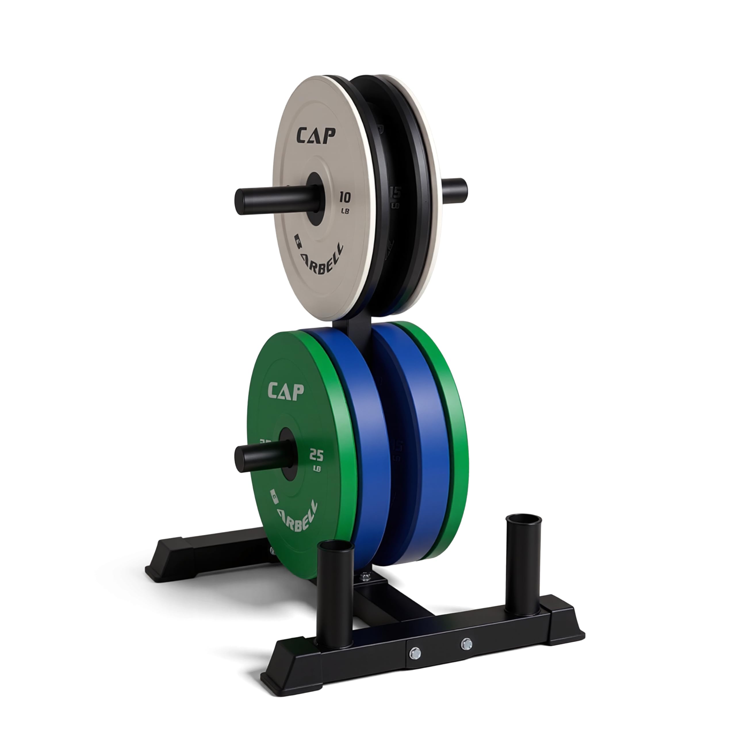 CAP 2-inch Olympic Bumper Plate Weight Set | 100-370 lbs | Multiple Colors | Storage Rack Optional