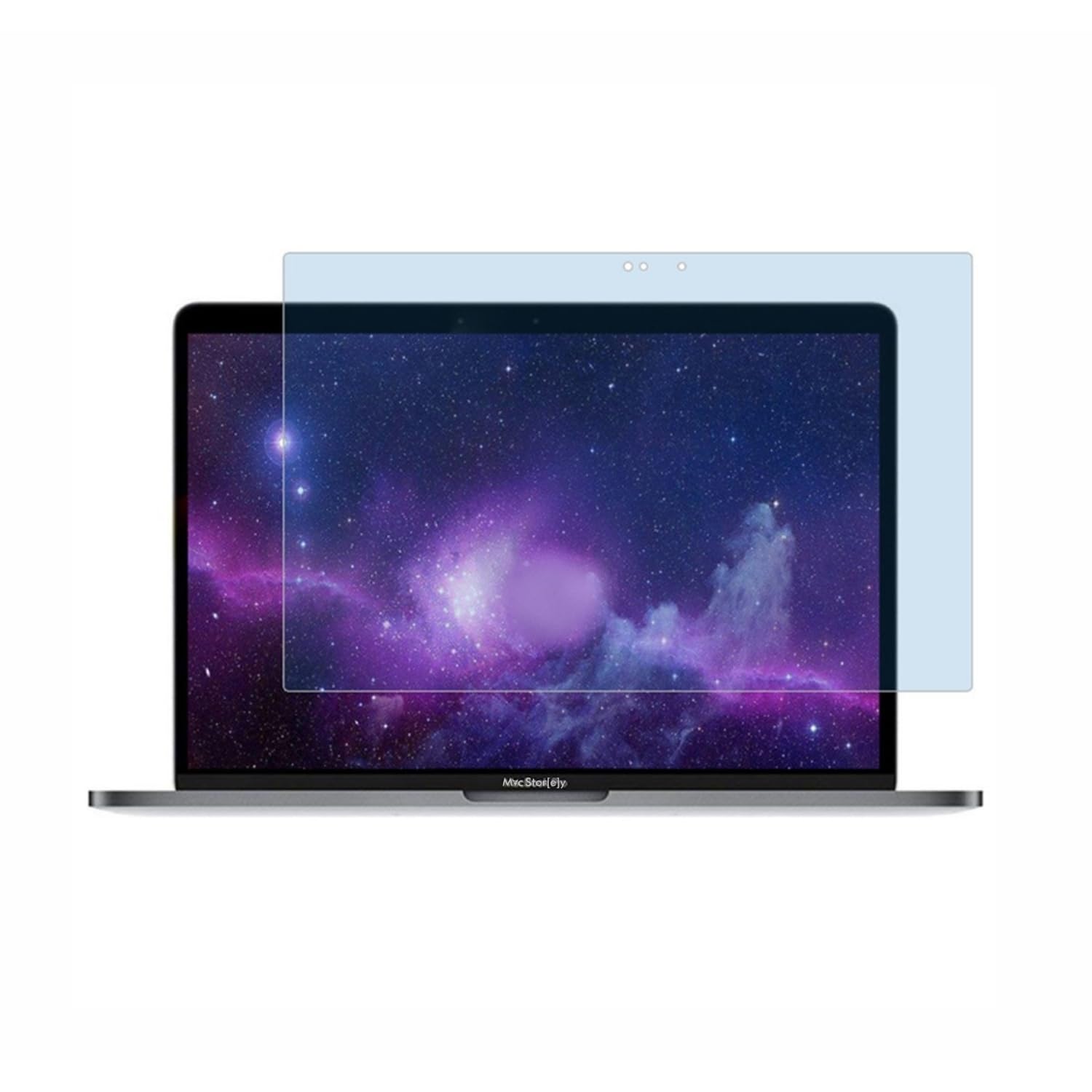 McStorey MacBook Air 13.6 inç M2 M3 M4 Uyumlu Anti BlueRay Ekran Koruyucu Mavi Mor Işık Filtresi Göz Yormayan Touch ID Retina Net Görüntü A2681 A3113 A3240 Şeffaf