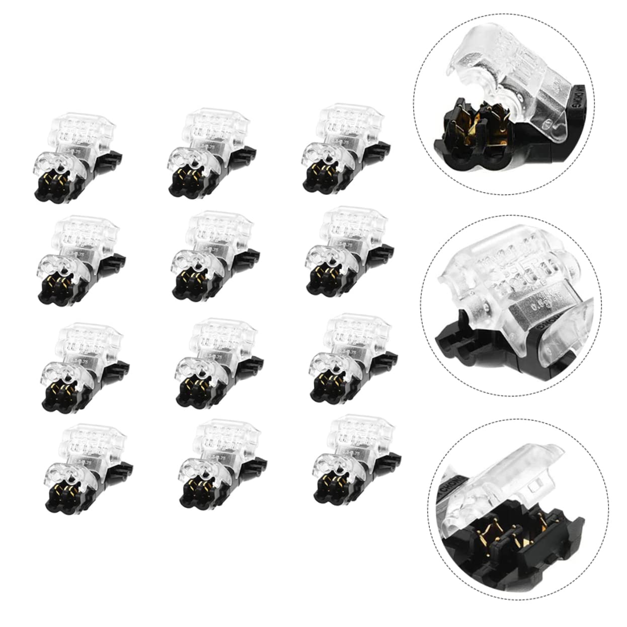 15piezas Conector De Cable Pines Vías Kit Organizador Cables Resistentes Agua Fuego Sin Pelar