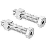 Vista 15 de PATIKIL Tornillo hexagonal externo hueco M12x20mm, 2 juegos de tornillos cilíndricos de rosca de lámpara a través del perno de agujero con tuerca