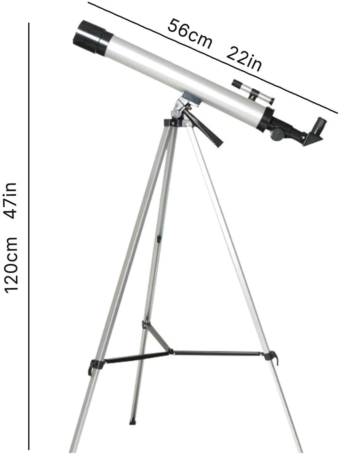 Adults Kids Monocular Telescope with Tripod 50mm Aperture Astronomical Refractor Telescope Floor Standing Best Portable Telescope Beginner Gift for Space Observation Stargazing
