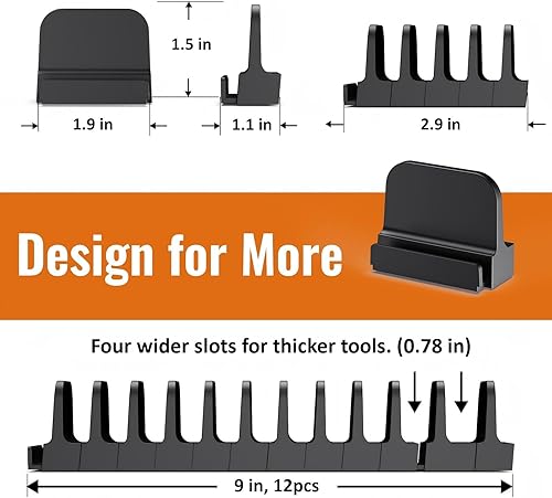 Miniatura 3 de Juego de 24 alicates magnéticos para almacenamiento de cajas de herramientas y cajones, soportes modulares para mecánicos, técnicos, ahorro de