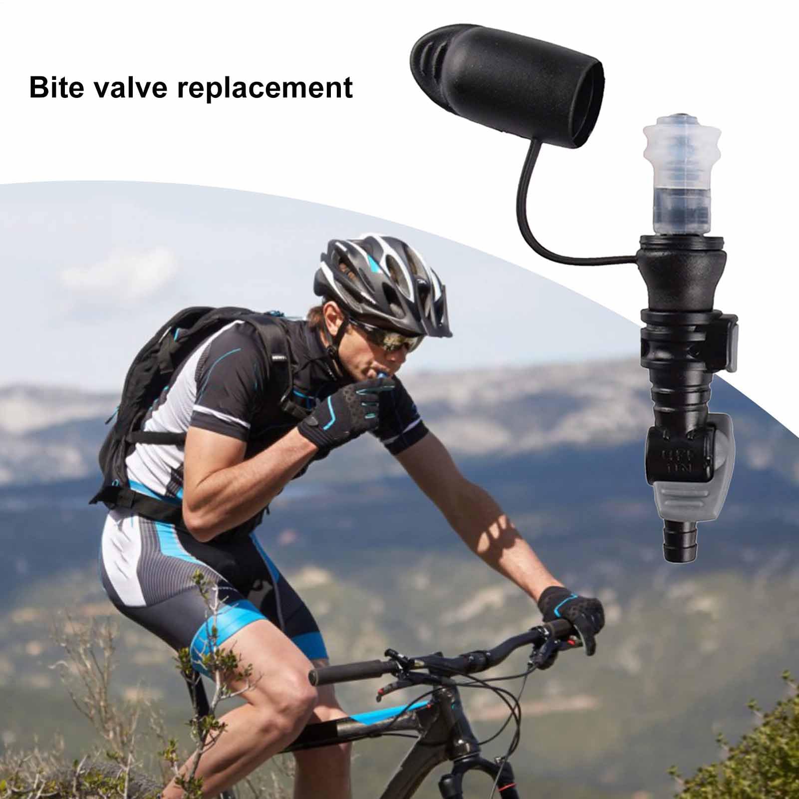 Bolsas de hidratación: reemplazo de boquilla de silicona de 45 °, bolsa de agua a prueba de fugas, válvulas de mordida tubo de boquilla fácil limpia | Válvula de silicona suave para andar en bicicleta
