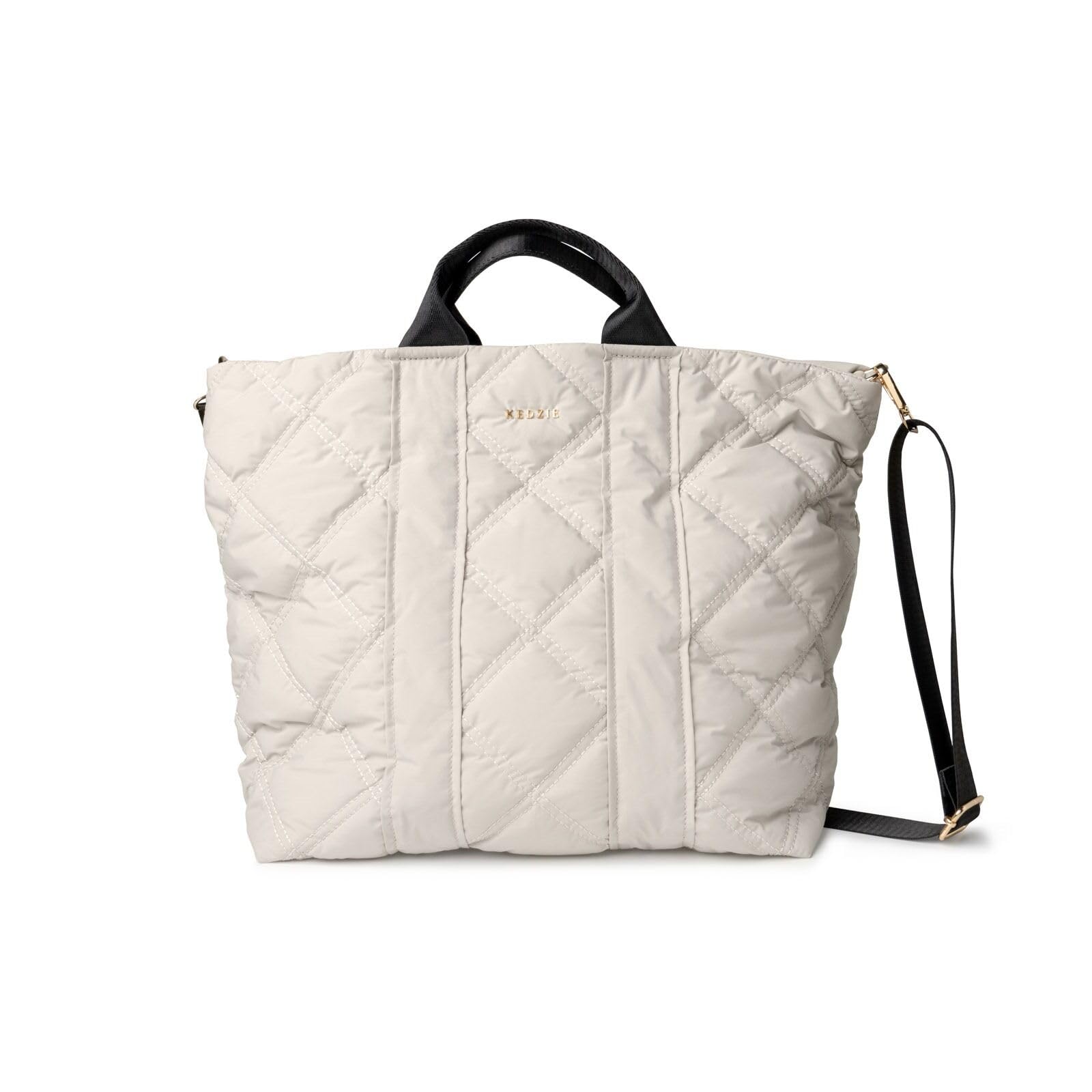 KEDZIE Cloud 9 Quilted Puffer Tote Bag Crossbody Purse for