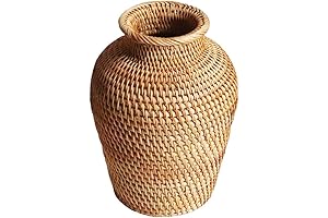 VOSAREA Wicker Vases - Rustic Elegance for Your Decor