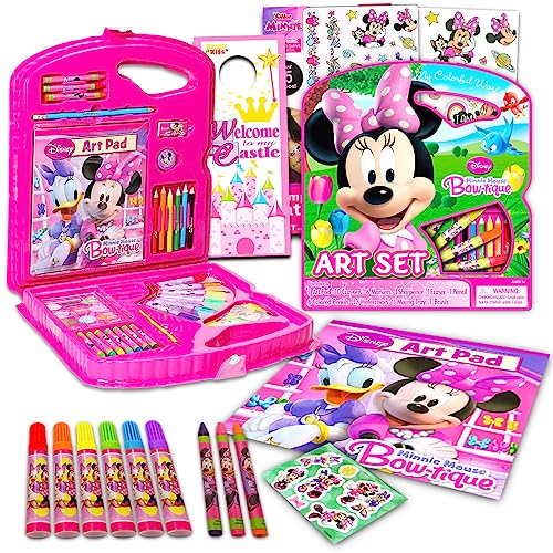 Minnie Mouse Coloring Book Super Set for Kids Boys Girls - Minnie Mouse Art Activity Tote with Tattoos, and More | Minnie Coloring Bundle