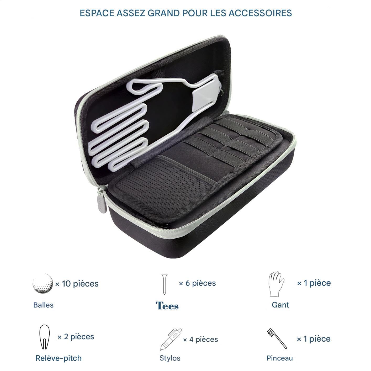 Générique Étui pour de Golf | Boîtier avec Forme de Amovible,Sacoche de Stockage pour Outils de Divot, Marqueurs de Balle et Tees pour Hommes et Femmes, Passionnés de Sport en Extérieur