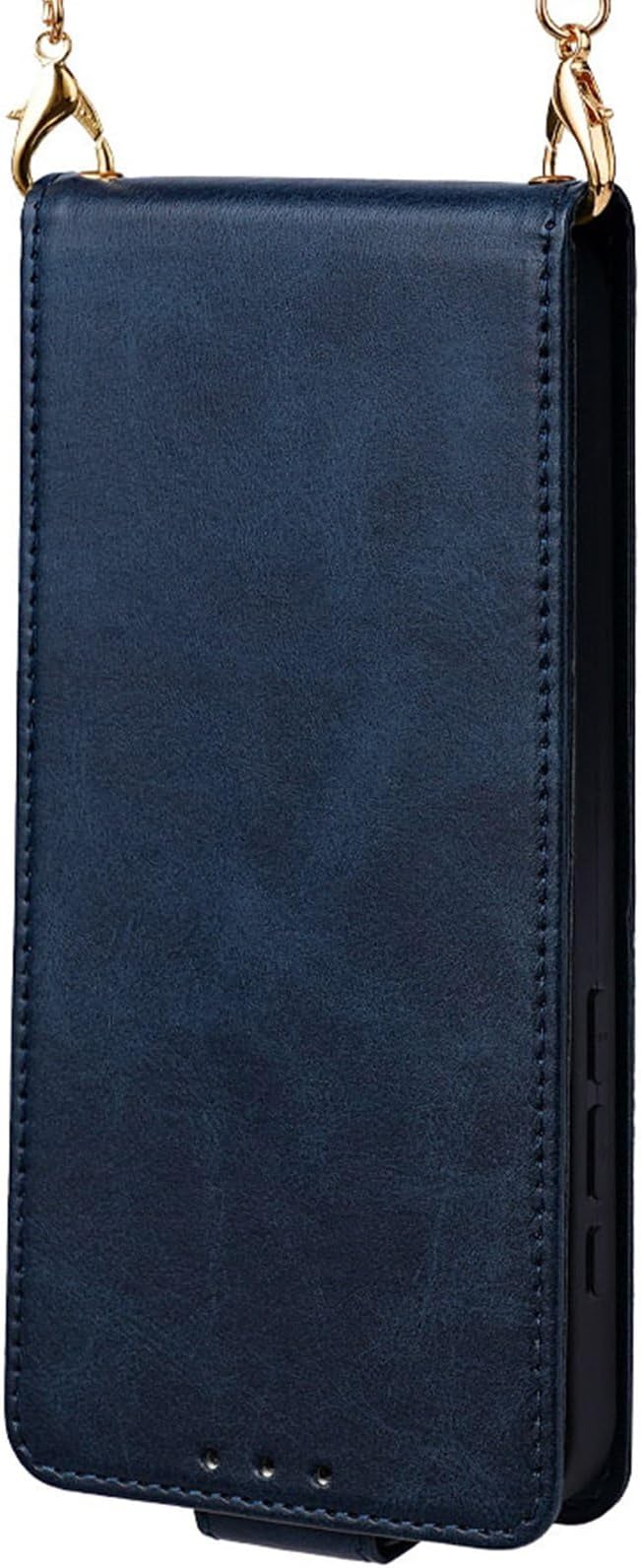 Flip Folio Case for Google Pixel 7A, PU Leather Crossbody Cover with Card Holder Magnetic Clasp - Blue