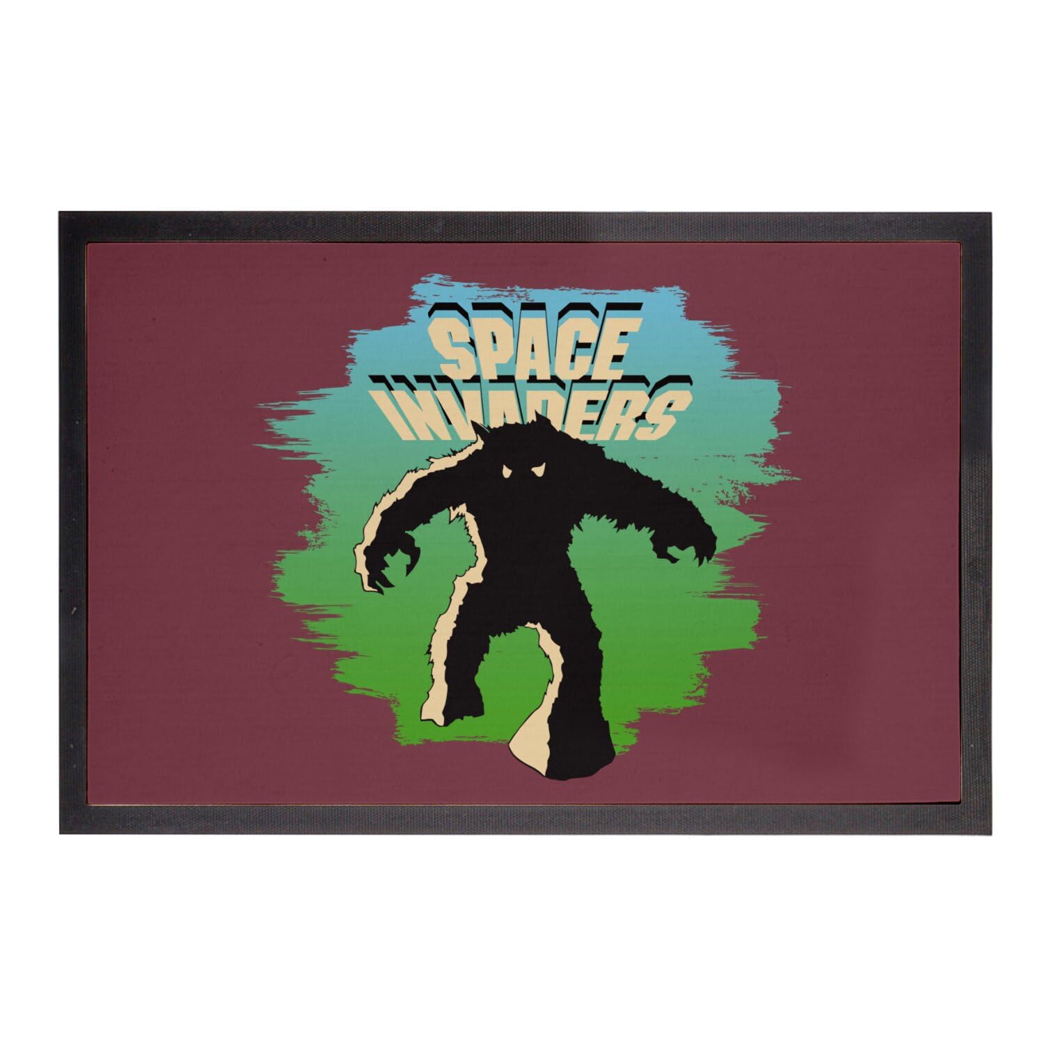 Paillasson arcade Invader Alien rouge tapis de sol jeux vidéo classique 60x40