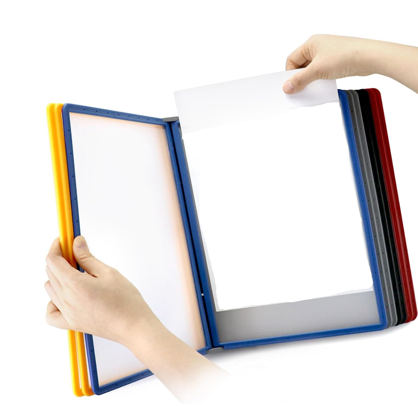 JYBNBBE Multi-Page folders, 20 Double-Sided Color Display Pockets, Letter-Size, for Office Storing A4 Documents