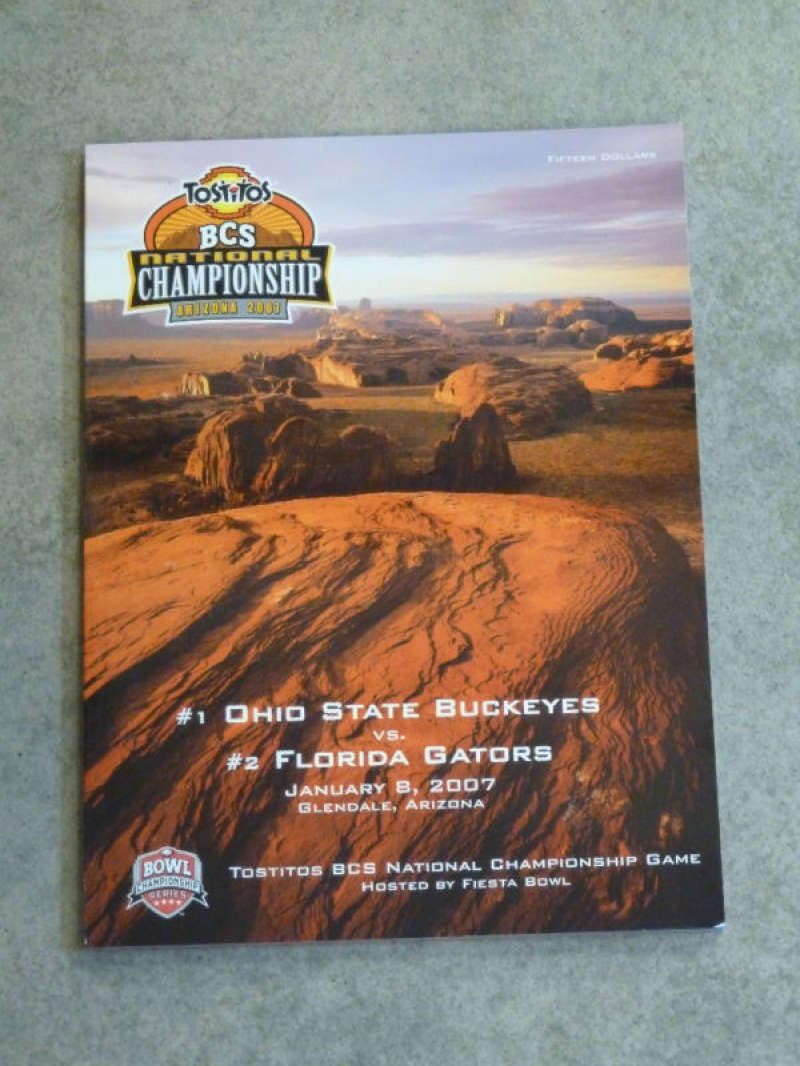 Adelson Sports Original BCS NATIONAL CHAMPIONSHIP FOOTBALL PROGRAM - OHIO STATE FLORIDA - 2007