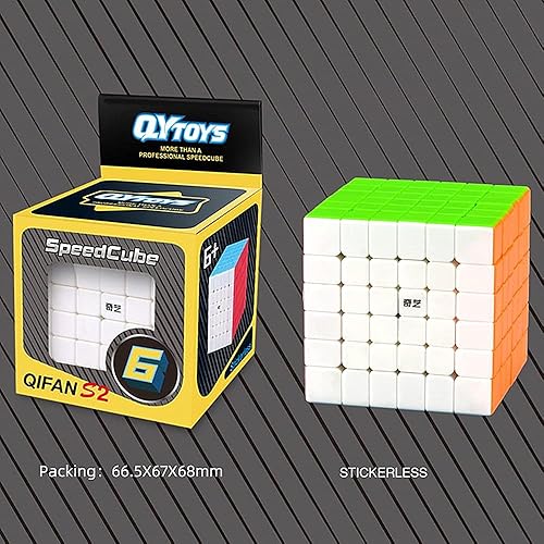 Miniatura 8 de LiangCuber QY Qifan S - Cubo de velocidad de 6 x 6 pulgadas, sin adhesivo, QiFan S2, cubo mágico de 6 x 6 pulgadas, cubo de rompecabezas