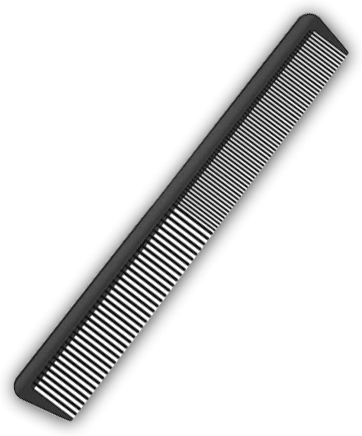 JeoPoom Carbon Comb, Compact Carbon Comb, Coarse Fine 2 Teeth Salon Hairdresser Hair Care Tools for Men and Women with Different Types of Hair