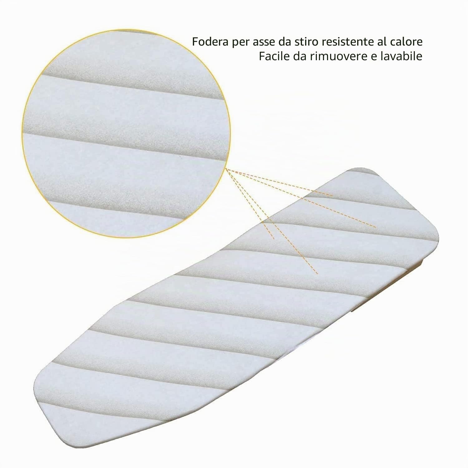 uyoyous Asse da stiro a parete con rivestimento in cotone resistente al calore, 95 x 30 cm, pieghevole, asse da stiro a parete salvaspazio, asse da stiro girevole a 180° per ferro da stiro a vapore