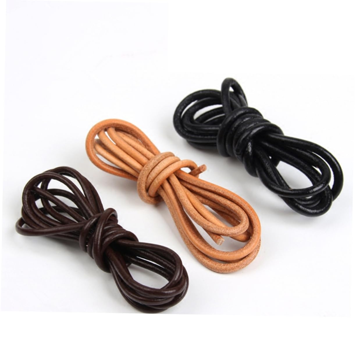 ERINGOGO Necklace Cords for Pendants 10 Yard Round Leather Cords Ideal for Macrame and Jewelry Crafting