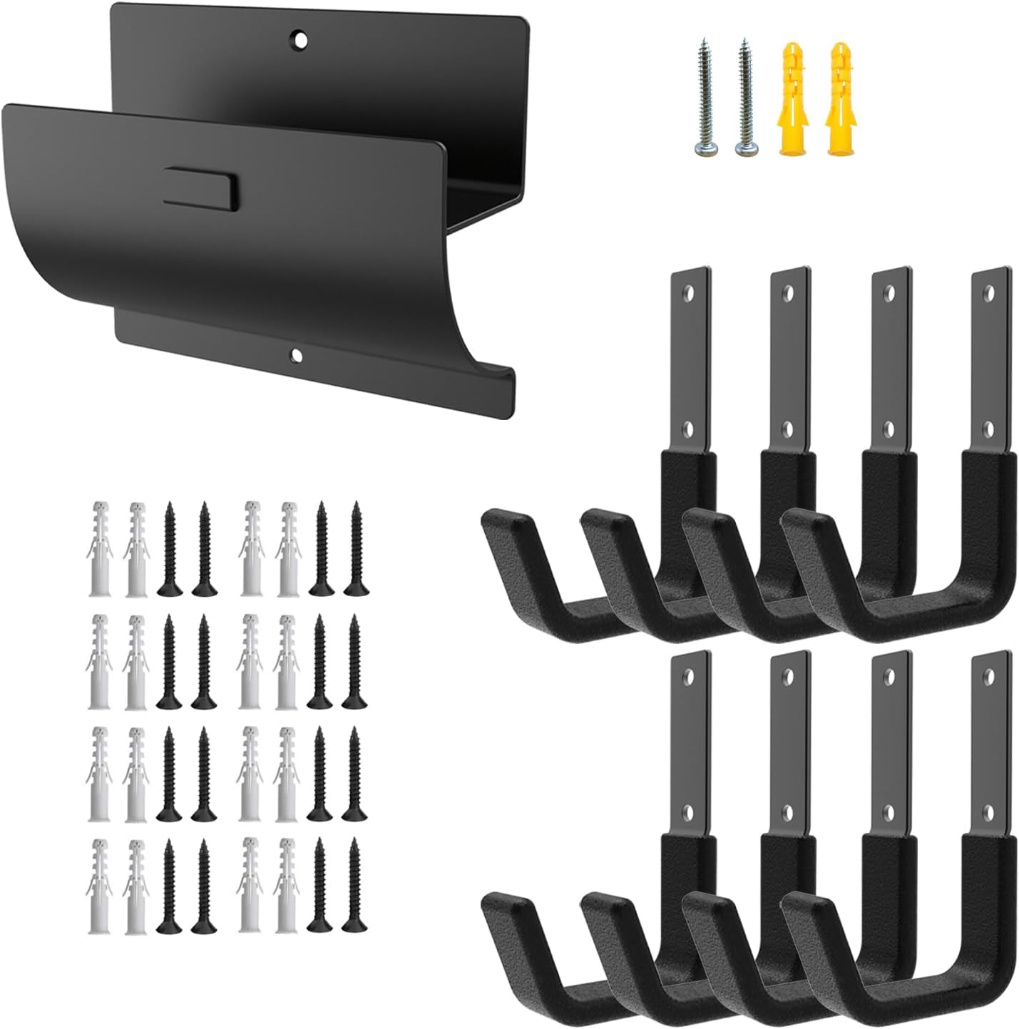 Ladder Hooks for Ladder Storage 1 Pcs and Heavy Duty Garage Utility Hooks 8 Small