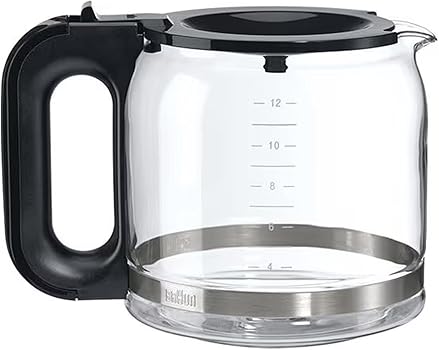 Braun KF 7120 Cafetera eléctrica semi-automática con jarra de cristal, 1000 W, 12 tazas, acero inoxidable, negro2