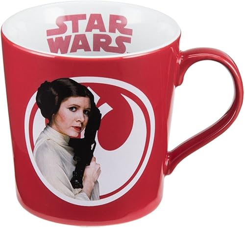 Miniatura 2 de Vandor Star Wars Princess Leia - Taza de cerámica de 12 onzas, rojoblanco