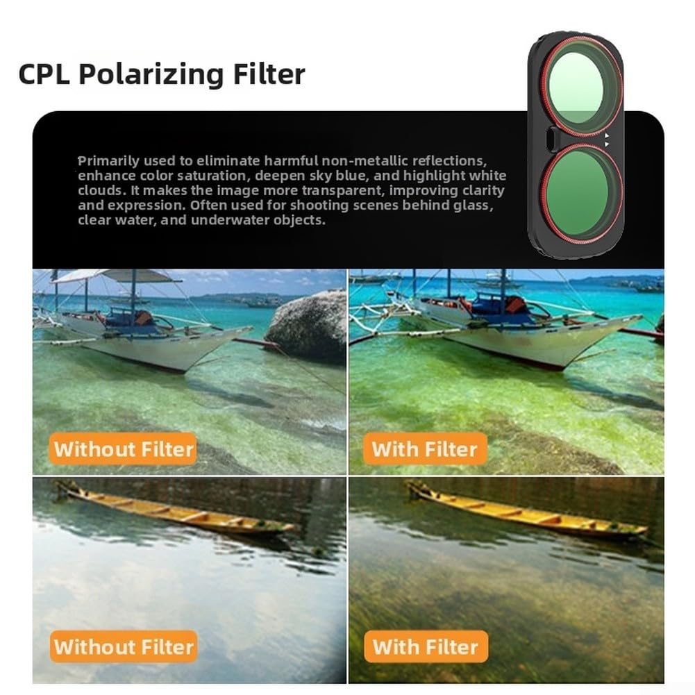 Filtros UV CPL VND para fotografía de acción al aire libre (6 piezas)