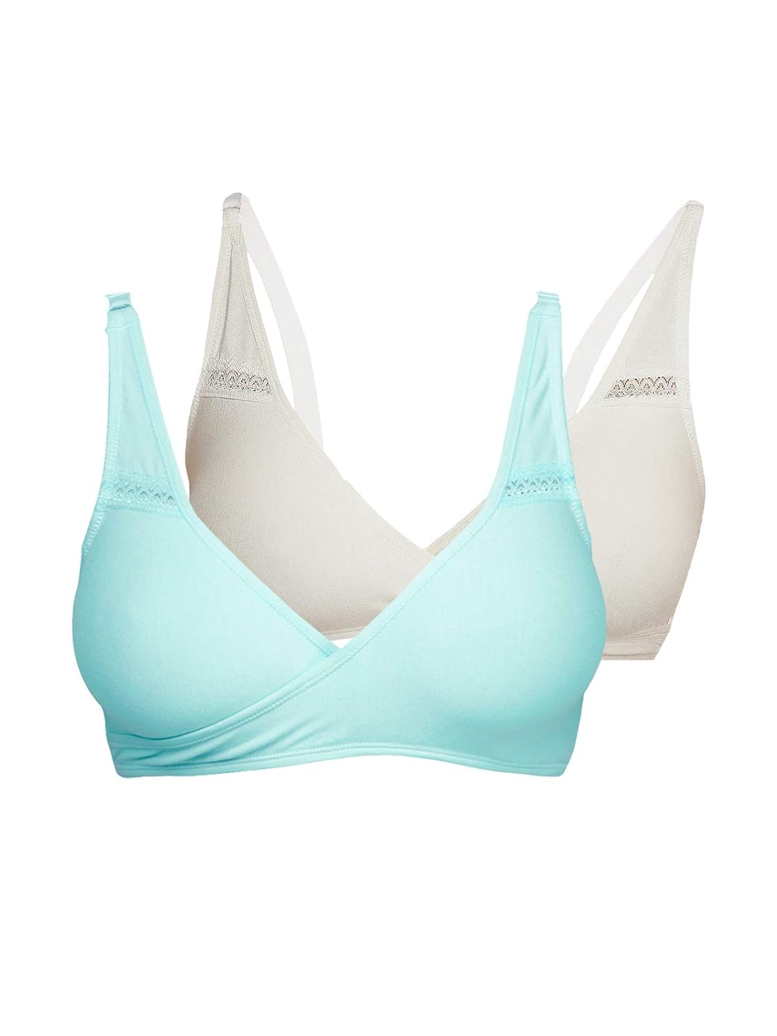 Inner Sense Organic Cotton Bamboo Nursing Bra for Women I Overlap Feeding Bra with High Coverage and Wire-Free Design I Sl...