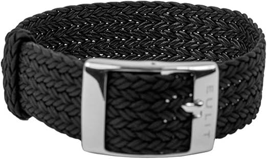 Eulit Cinturino per orologio in perlon intrecciato, nero, regolabile,  larghezza 22 mm : Amazon.it: Orologi
